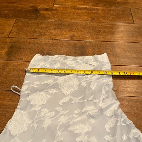 Princess Polly Light Blue Burn Out Mini Dress With Ties in the Back. - Picture 5 of 6